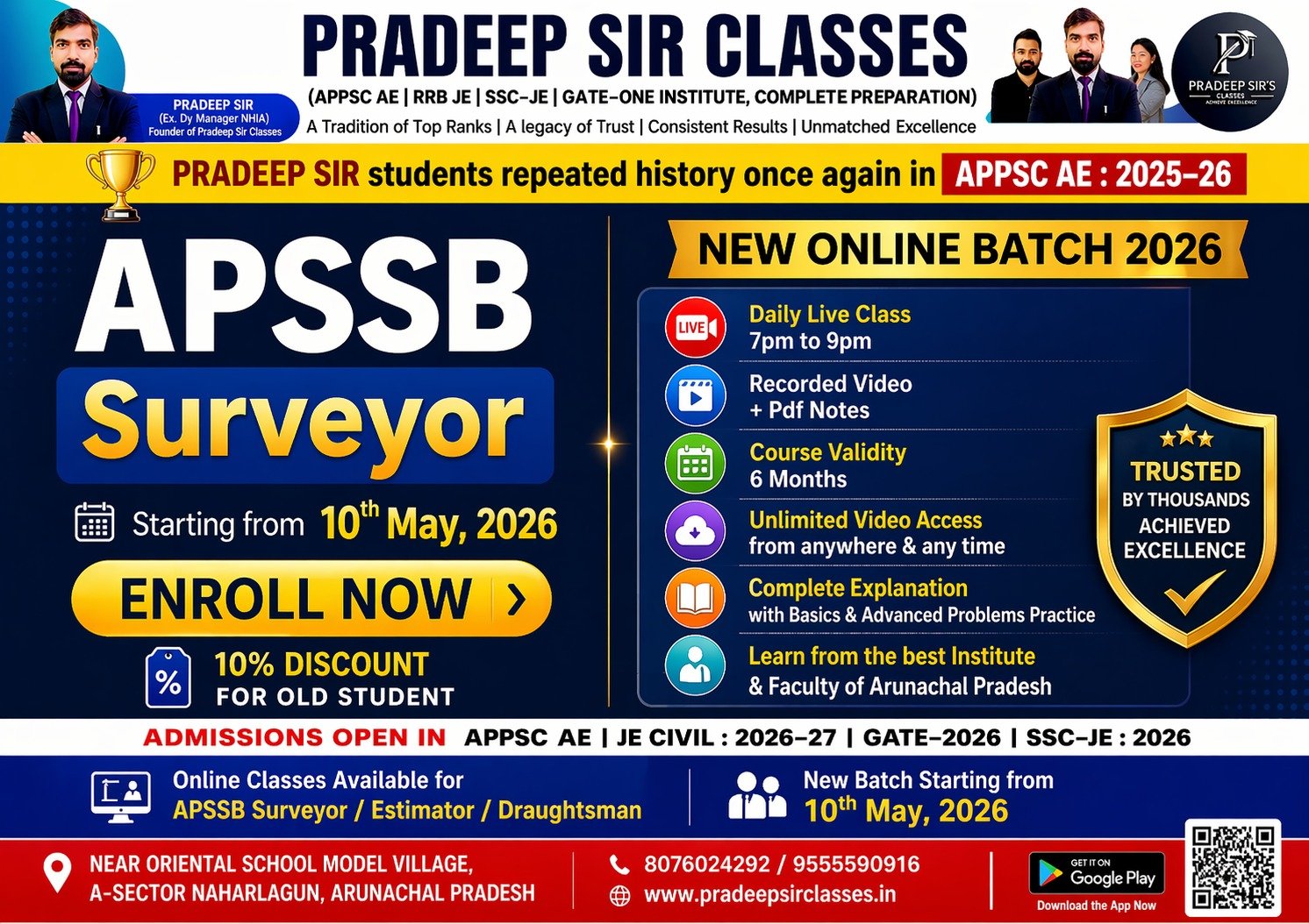 New Batch Starting from 10th May, 2026 for APSSB Surveyor